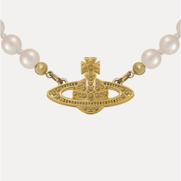Vivienne Westwood Mini Bas Relief Pearl Choker - Picture 2 of 8